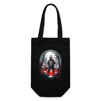 Zombie Skelett - Geschenkbeutel für Flaschen - Schwarz - Vorne
