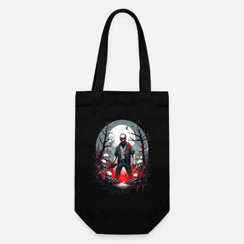 Zombie Skelett - Geschenkbeutel für Flaschen - Schwarz