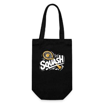 Squash-Hit Schläger Ball Court Fan Shirt - Geschenkbeutel für Flaschen - Schwarz - Vorne