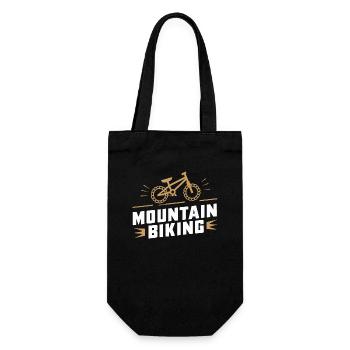 MTB Passion Trails Abenteuer Radfahrer Freiheit - Geschenkbeutel für Flaschen - Schwarz - Vorne