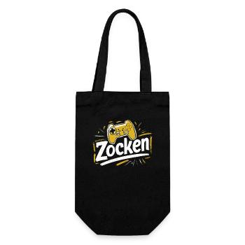 Zocken Power Gamer Must-Have Spiel-Spaß - Geschenkbeutel für Flaschen - Schwarz - Vorne