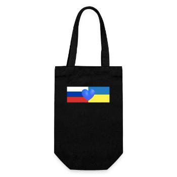 Love Wins Russia Ukraine - Gift Bag for Bottles - black - Front