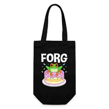 Tree Frog Frog - Gift Bag for Bottles - black - Front