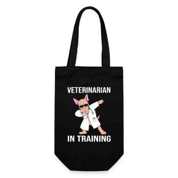 Veterinarian Veterinary Medicine Veterinary Veterinarian - Gift Bag for Bottles - black - Front