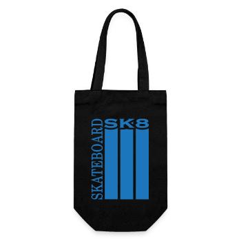 skateboard skate sk8 skateboarder - Geschenkbeutel für Flaschen - Schwarz - Vorne
