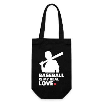 Ich Liebe Baseball Stilvolles - Geschenkbeutel für Flaschen - Schwarz - Vorne