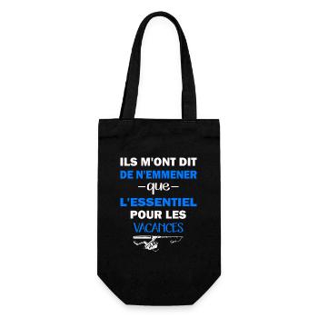 ils m'ont dit d'emmener que l'essentiel pêche - Sac à bouteille - noir - Devant