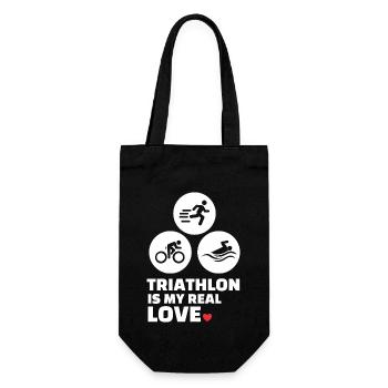I love triathlon - Gift Bag for Bottles - black - Front