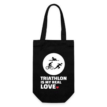I love triathlon - Gift Bag for Bottles - black - Front