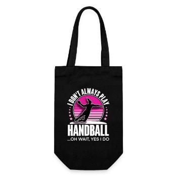 Handball Handballerin - Geschenkbeutel für Flaschen - Schwarz - Vorne