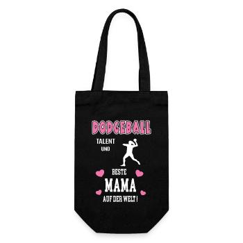 Dodgeball Beste Mama Mutter Muttertag Geburtstag - Geschenkbeutel für Flaschen - Schwarz - Vorne