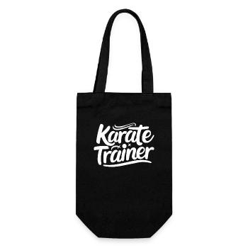 Karate-Trainer Shirt Kampfkunst Meister Geschenk - Geschenkbeutel für Flaschen - Schwarz - Vorne