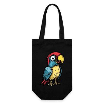 Papagai Halloween Bande dessinée drôle - Sac à bouteille - noir - Devant