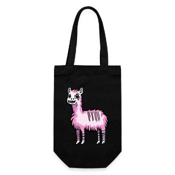Alpaca Llama Halloween Comic Funny - Gift Bag for Bottles - black - Front