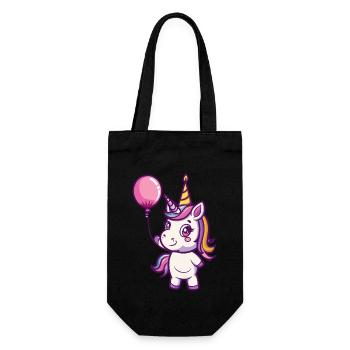 Unicorn Birthday Comic Cute - Gift Bag for Bottles - black - Front