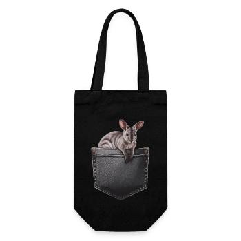 Wallaby - Geschenkbeutel für Flaschen - Schwarz - Vorne