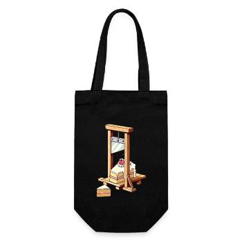 Guillotine "Let Them Eat Cake" - Gift Bag for Bottles - black - Front