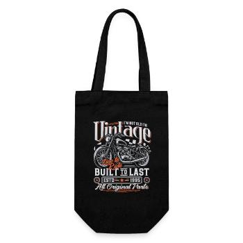 1995 Vintage Born Motorcycle Birthday Gift - Gift Bag for Bottles - black - Front