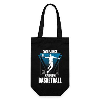 Coole Jungs Spielen Basketball - Geschenkbeutel für Flaschen - Schwarz - Vorne