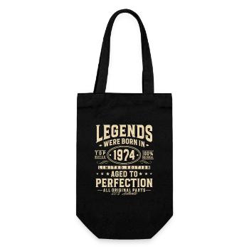 Legenden wurden 1974 geboren - Geschenkbeutel für Flaschen - Schwarz - Vorne
