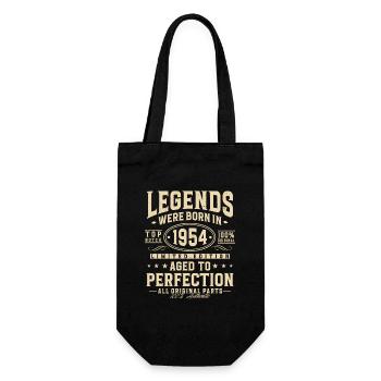 Legenden wurden 1954 geboren - Geschenkbeutel für Flaschen - Schwarz - Vorne