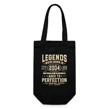 Legends were born in 2004 - Gift Bag for Bottles - black - Front
