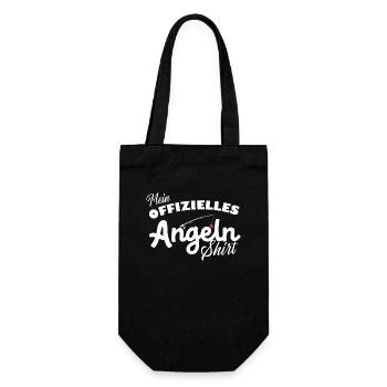 Offizielles Angeln-Shirt Lustig Angler Geschenk - Geschenkbeutel für Flaschen - Schwarz - Vorne