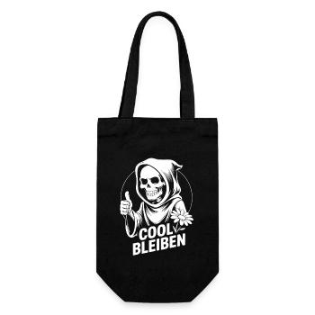 Grim Reaper lustig Motivation Cool bleiben - Geschenkbeutel für Flaschen - Schwarz - Vorne