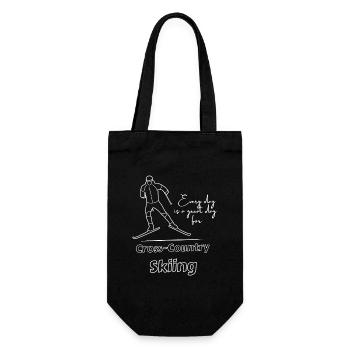 Every day is a great day for XC Skiing - Gift Bag for Bottles - black - Front