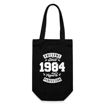 Vintage 1984 birthday - retro 1984 - Gift Bag for Bottles - black - Front