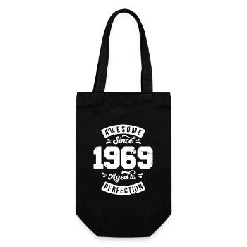 Vintage 1969 birthday - retro 1969 - Gift Bag for Bottles - black - Front