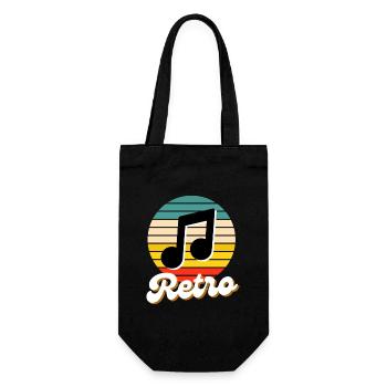 RETRO music collection - Gift Bag for Bottles - black - Front