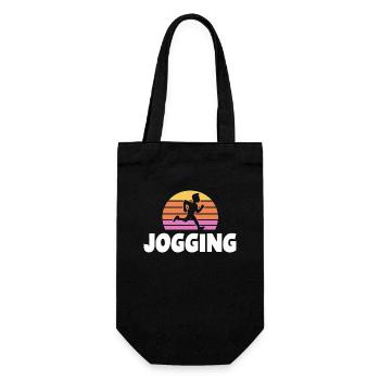 Jogging-Liebe Laufschuhe Fitness Puls Weg - Geschenkbeutel für Flaschen - Schwarz - Vorne