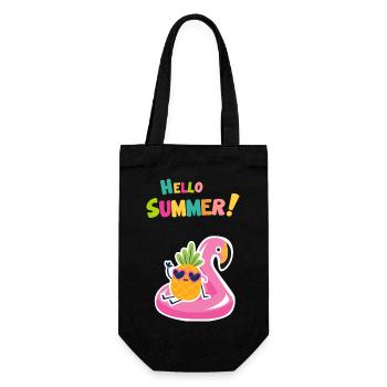 Hello Summer! - Geschenkbeutel für Flaschen - Schwarz - Vorne