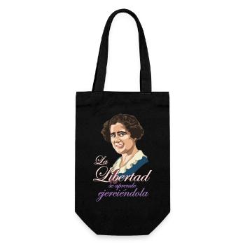 Clara Campoamor - Geschenkbeutel für Flaschen - Schwarz - Vorne