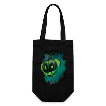 FALLing for PUMPKIN in green - Geschenkbeutel für Flaschen - Schwarz - Vorne