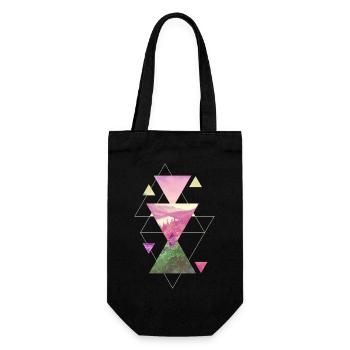 Nature Wilderness Mountains Forest Trees Adventure Art - Gift Bag for Bottles - black - Front