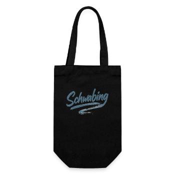 Schwabing Pinselstrich - Geschenkbeutel für Flaschen - Schwarz - Vorne