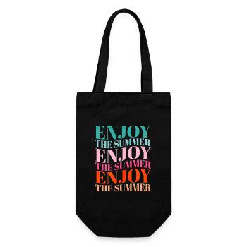 Enjoy the Summer - Geschenkbeutel für Flaschen - Schwarz - Vorne