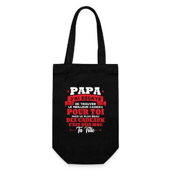 Papa j'ai essayé de trouver le meilleur des cadeau - Sac à bouteille - noir - Devant
