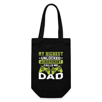 My highest open achievement calls me father - Gift Bag for Bottles - black - Front