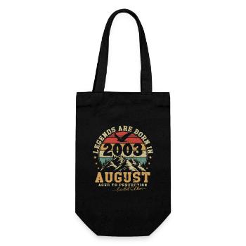 August 2003 vintage retro anniversary 2003 - Gift Bag for Bottles - black - Front