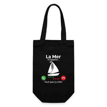 la merr m'appelle faut que j'y aille - Sac à bouteille - noir - Devant