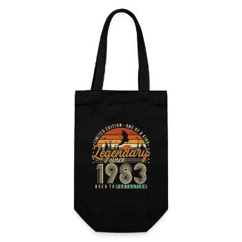 Légendaire depuis 1983 Vintage cadeau d’anniversaire - Sac à bouteille - noir - Devant
