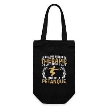j'ai juste besoin d'aller faire de la Pétanque - Sac à bouteille - noir - Devant