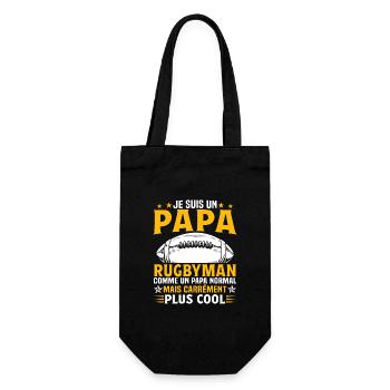 Je suis un papa rugbyman - Sac à bouteille - noir - Devant