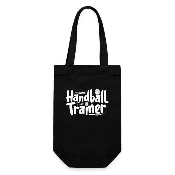 Handballtrainer-Geschenk Taktik Motivation - Geschenkbeutel für Flaschen - Schwarz - Vorne