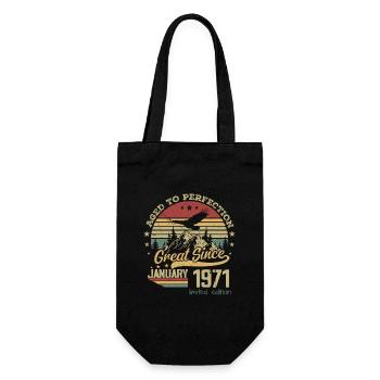 53 ans Vieilli à la Perfection né : janvier 1971 - Sac à bouteille - noir - Devant
