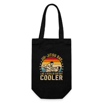 Jiu Jitsu Papa wie ein normaler Papa, aber cooler - Geschenkbeutel für Flaschen - Schwarz - Vorne