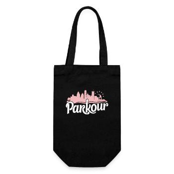 Parkour Passion Sprung Kraft Freiheit Shirt - Geschenkbeutel für Flaschen - Schwarz - Vorne